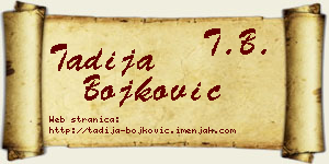 Tadija Bojković vizit kartica